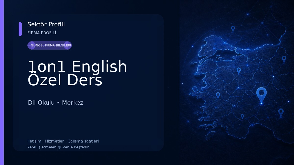 1on1 English Özel Ders 