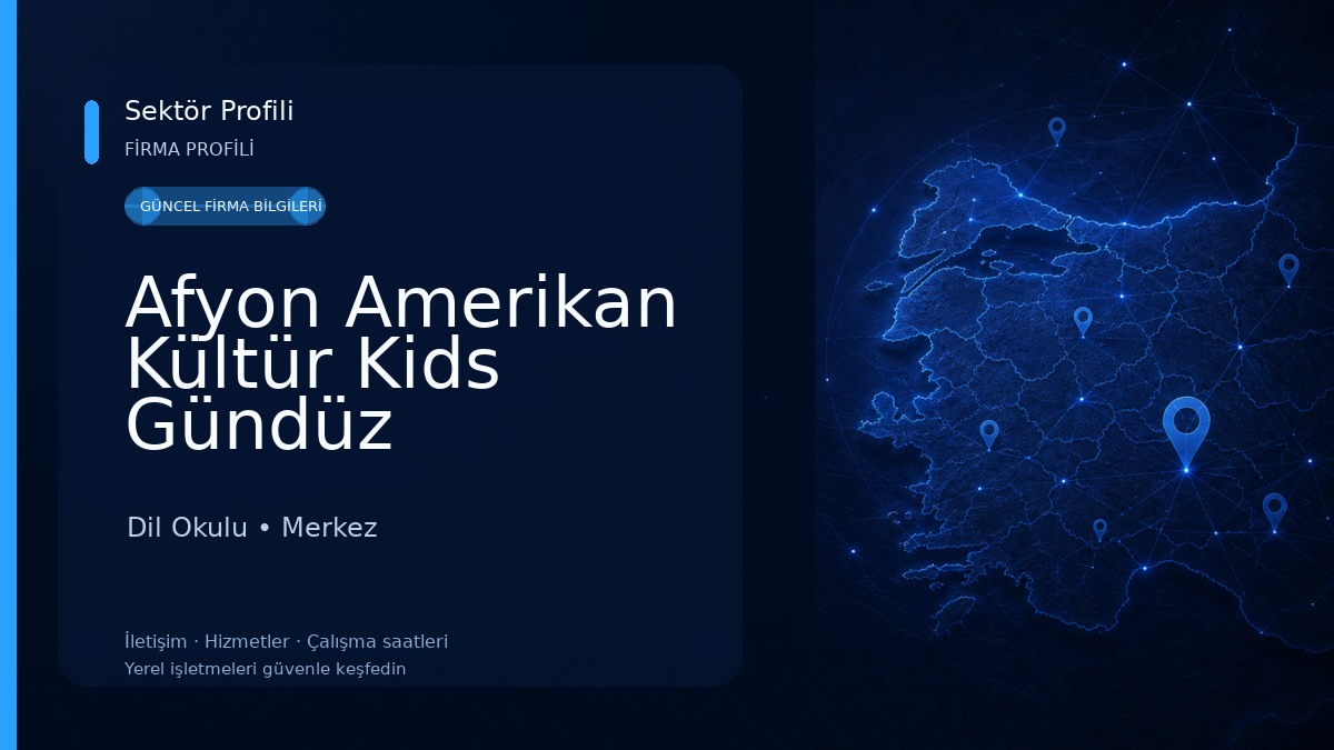 Afyon Amerikan Kültür Kids Gündüz Bakımevi Dil Okulu
