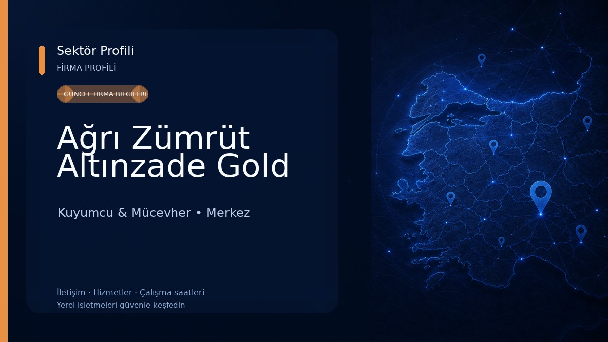 Ağrı Zümrüt Altınzade Gold Kuyumcu & Mücevher
