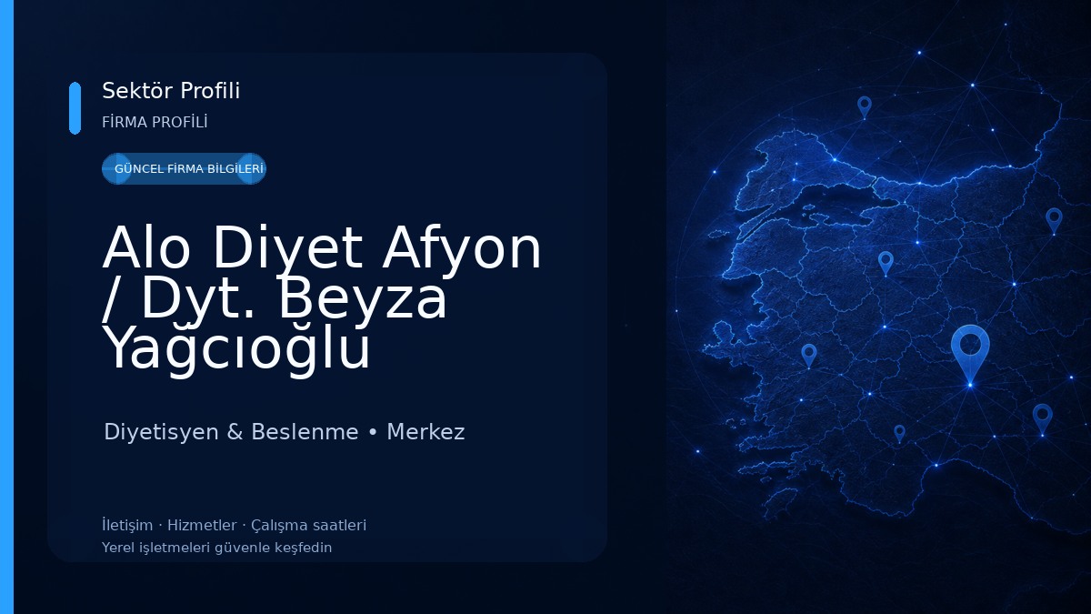 Alo Diyet Afyon / Dyt. Beyza Yağcıoğlu Diyetisyen & Beslenme