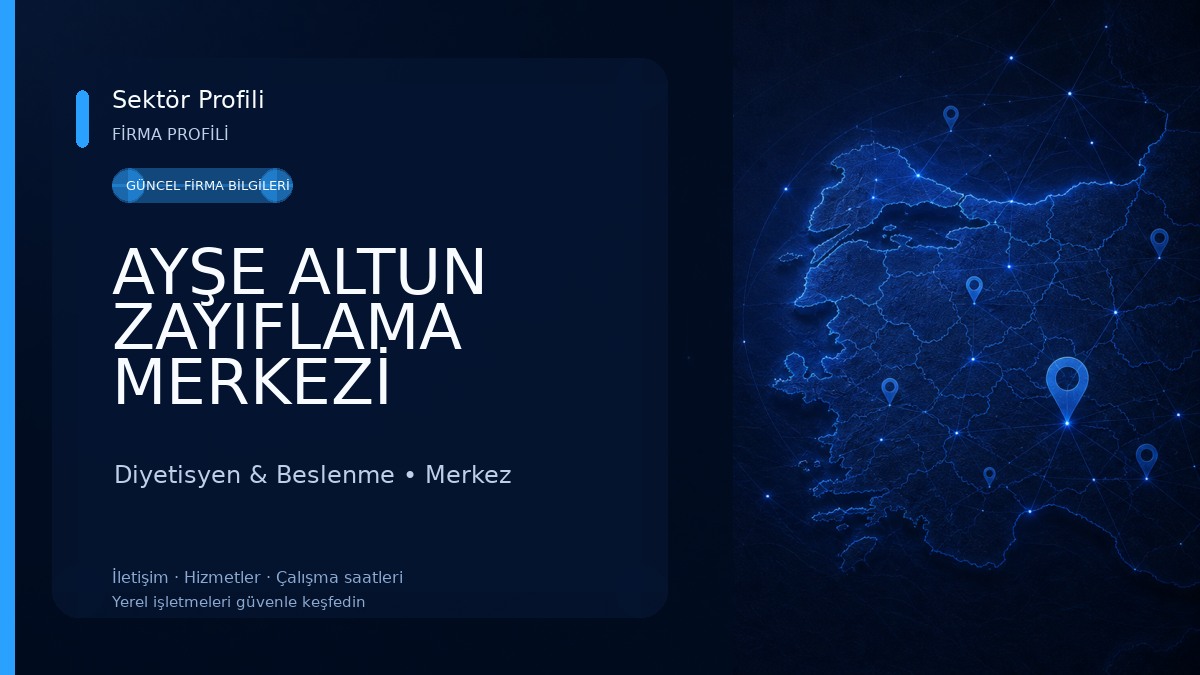 AYŞE ALTUN ZAYIFLAMA MERKEZİ Diyetisyen & Beslenme