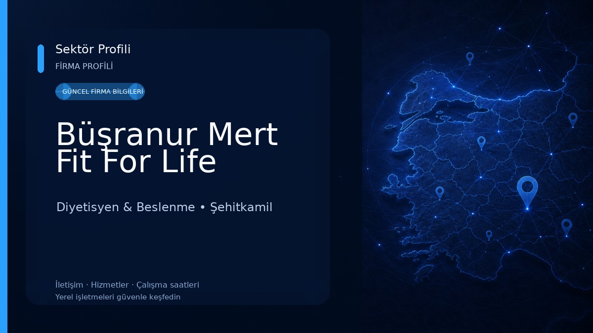 Büşranur Mert Fit For Life Diyetisyen & Beslenme