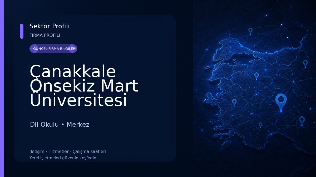 Çanakkale Onsekiz Mart Üniversitesi Sürekli Eğitim Merkezi Dil Okulu