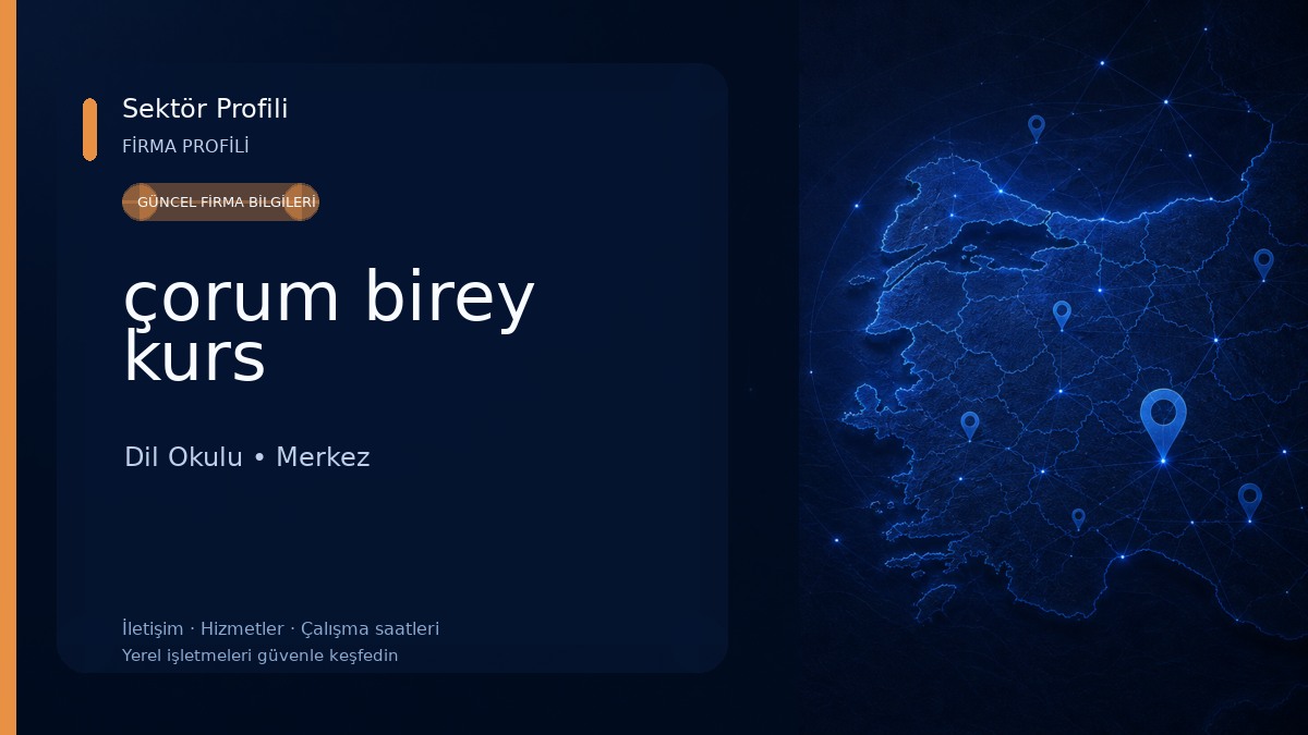 çorum birey kurs