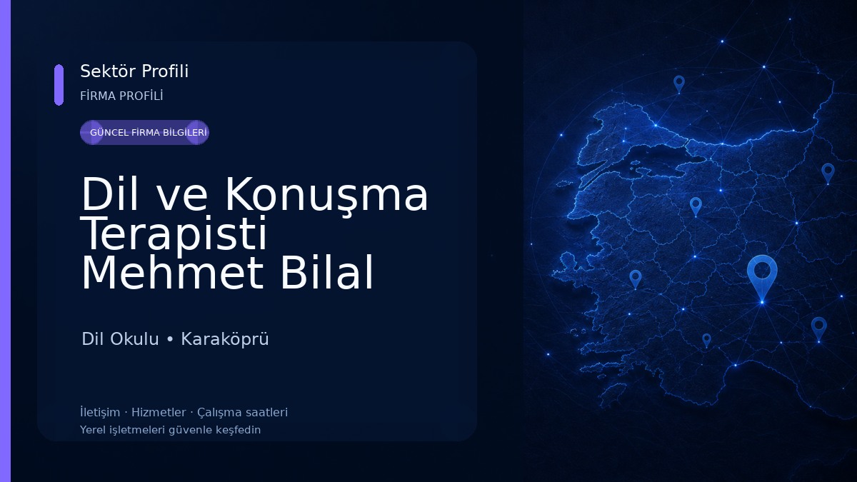 Dil ve Konuşma Terapisti Mehmet Bilal Güneş