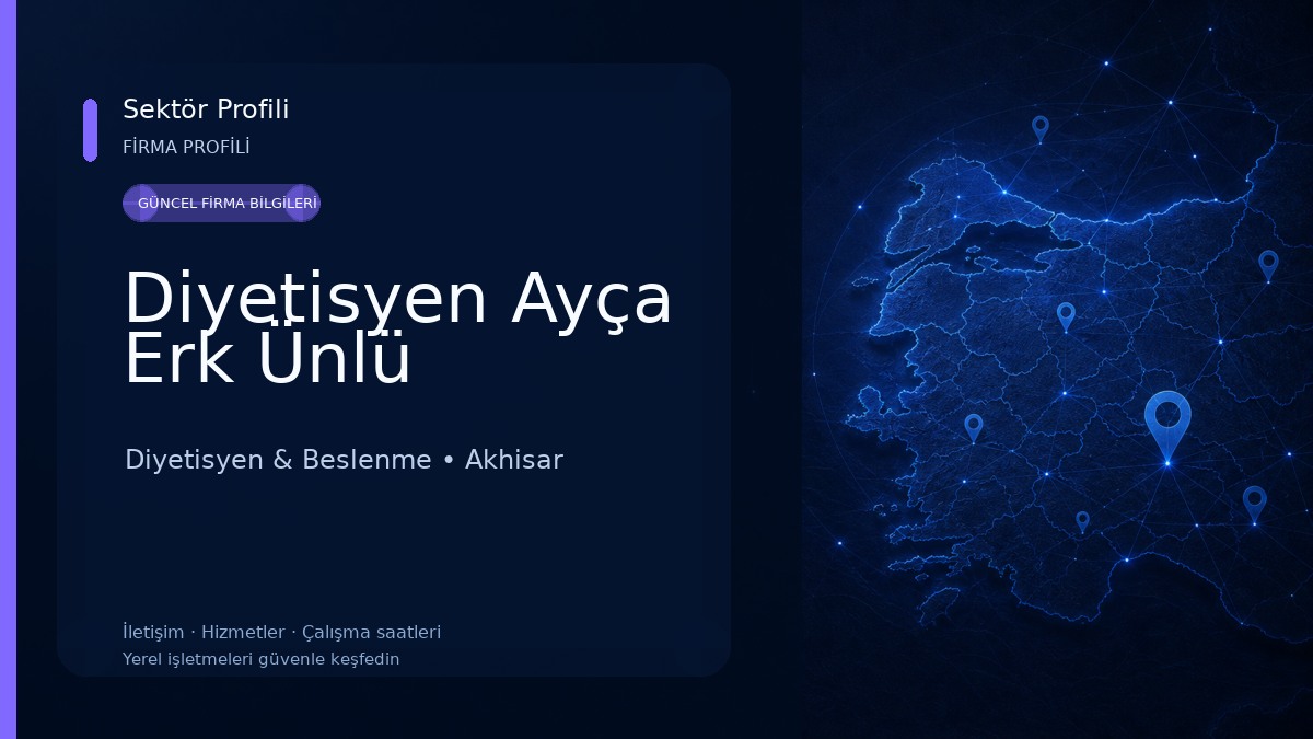 Diyetisyen Ayça Erk Ünlü Diyetisyen & Beslenme