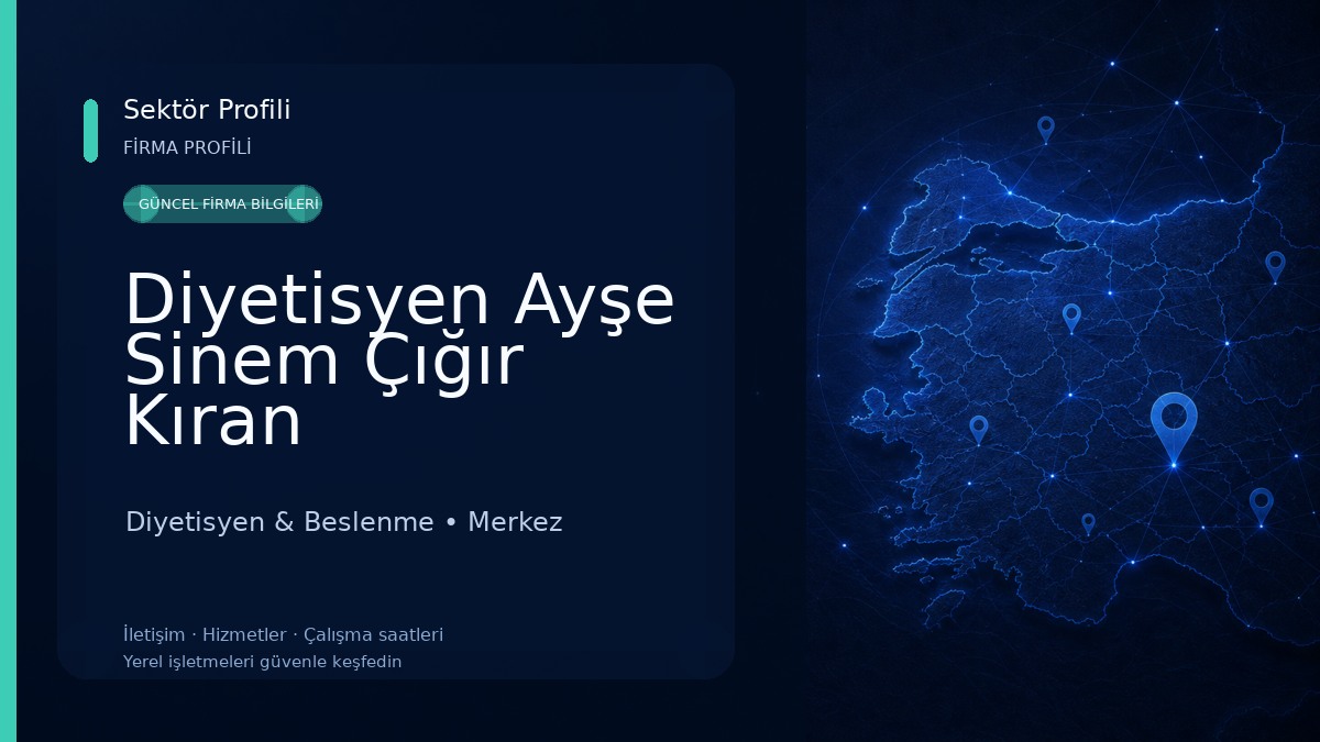Diyetisyen Ayşe Sinem Çığır Kıran Diyetisyen & Beslenme