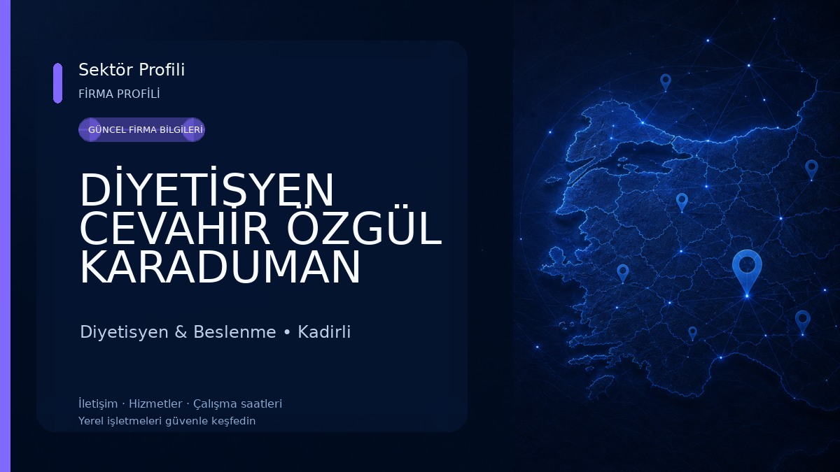 DİYETİSYEN CEVAHİR ÖZGÜL KARADUMAN