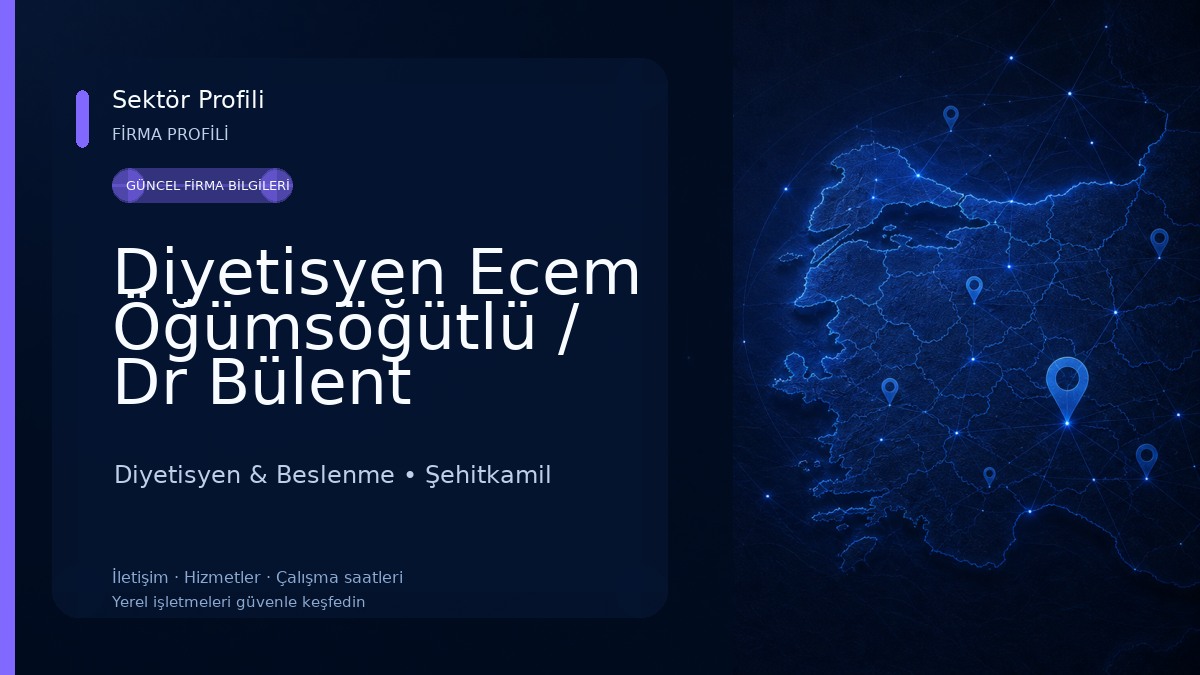 Diyetisyen Ecem Öğümsöğütlü / Dr Bülent Kahraman Kliniği