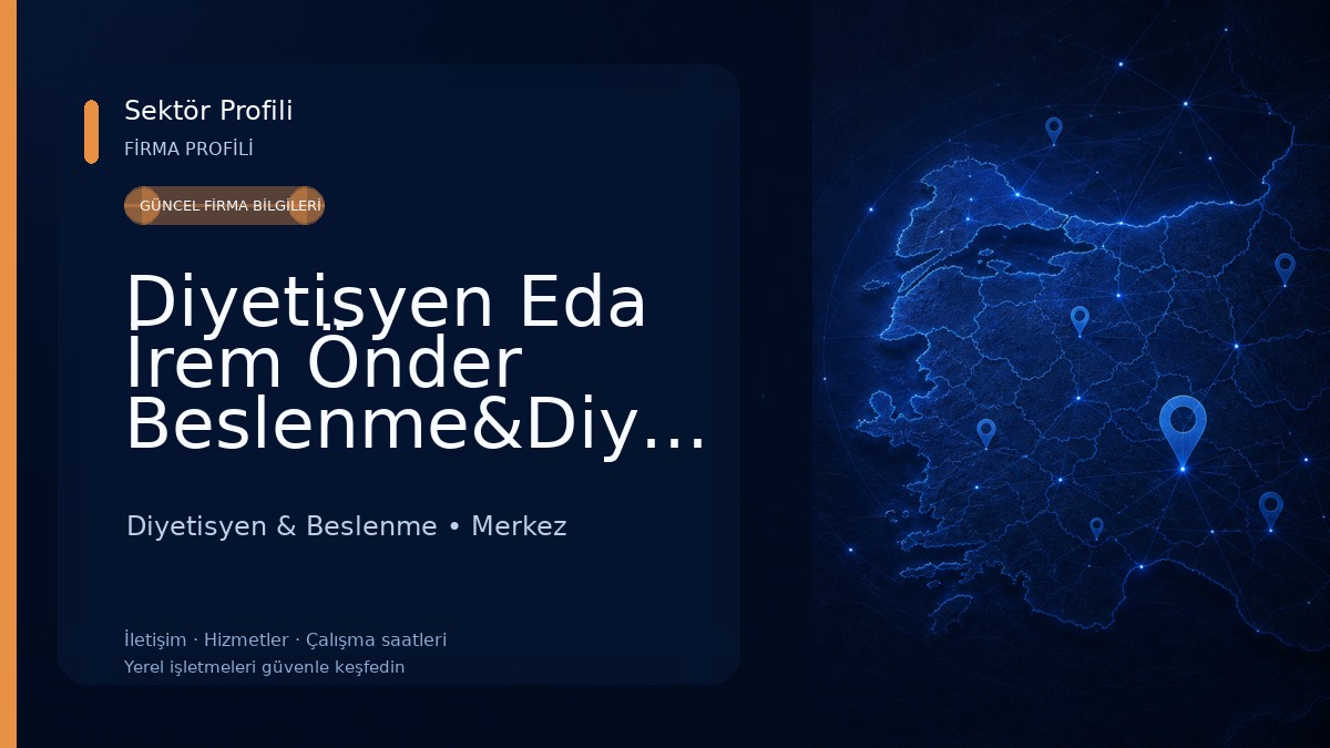 Diyetisyen Eda İrem Önder Beslenme&Diyet Diyetisyen & Beslenme