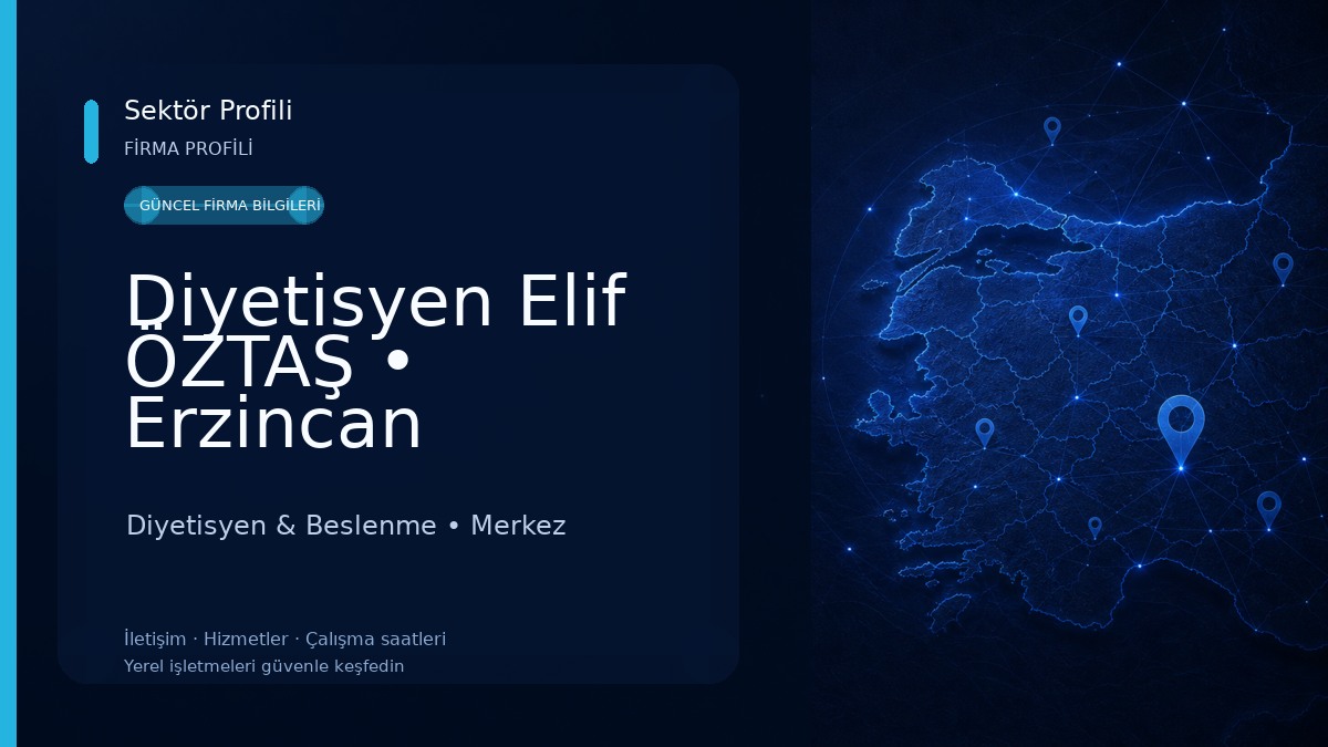 Diyetisyen Elif ÖZTAŞ • Erzincan 