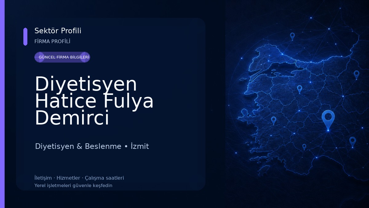 Diyetisyen Hatice Fulya Demirci Sürdürülebilir Beslenme ve Diyet Danışmanlığı Diyetisyen & Beslenme