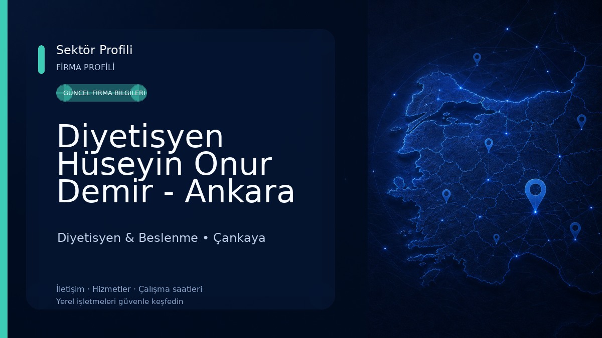 Diyetisyen Hüseyin Onur Demir - Ankara Diyetisyen - Online Diyet - Kızılay Diyetisyen Diyetisyen & Beslenme