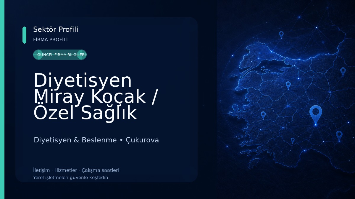 Diyetisyen Miray Koçak / Özel Sağlık Meslek Hizmet Birimi Diyetisyen & Beslenme
