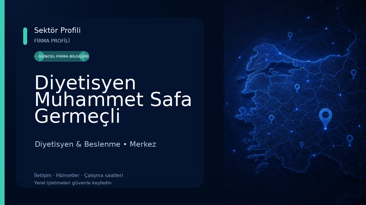 Diyetisyen Muhammet Safa Germeçli Kurumsal Ve Bireysel Beslenme Danışmanlığı Diyetisyen & Beslenme