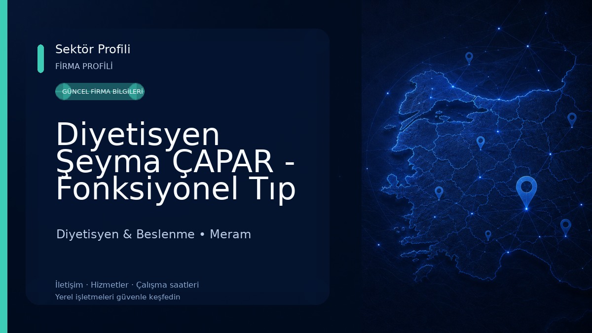 Diyetisyen Şeyma ÇAPAR - Fonksiyonel Tıp Diyetisyeni - Konya Diyetisyen Diyetisyen & Beslenme
