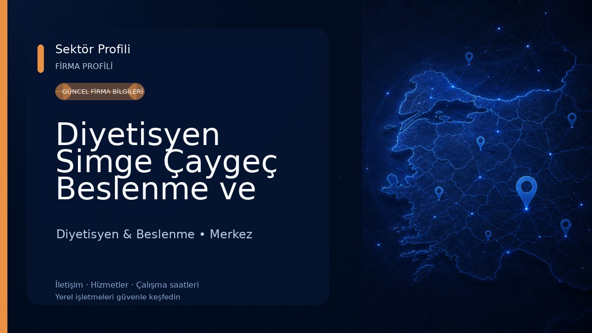Diyetisyen Simge Çaygeç Beslenme ve Diyet Danışmanlığı Diyetisyen & Beslenme