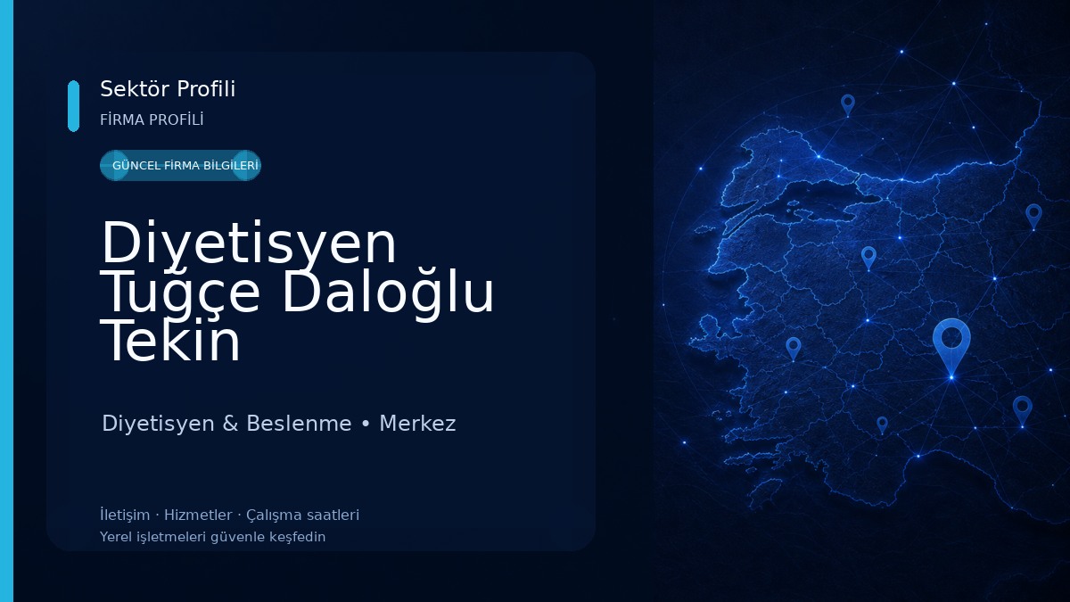 Diyetisyen Tuğçe Daloğlu Tekin Diyetisyen & Beslenme