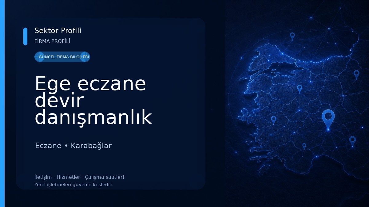 Ege eczane devir danışmanlık hizmetleri Eczane