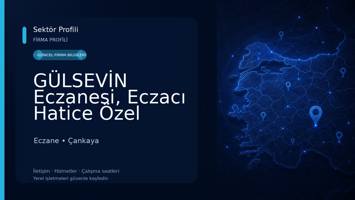 GÜLSEVİN Eczanesi, Eczacı Hatice Özel