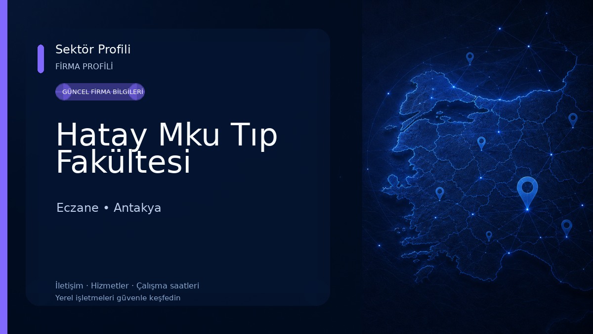 Hatay Mku Tıp Fakültesi Eczane