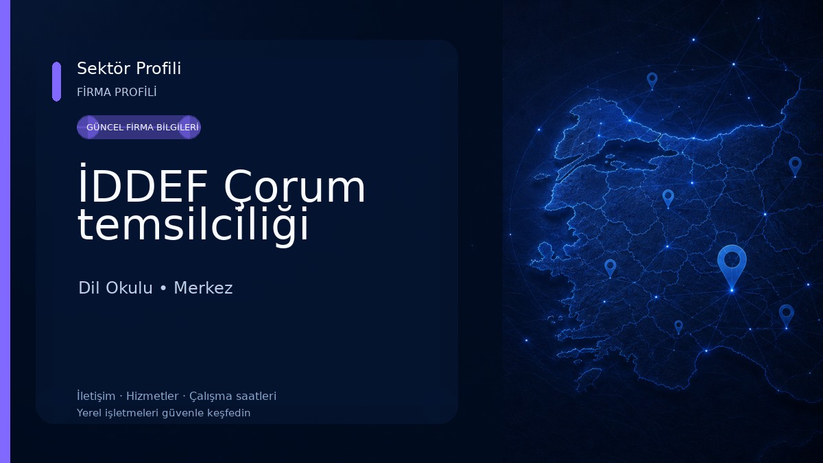 İDDEF Çorum temsilciliği Dil Okulu