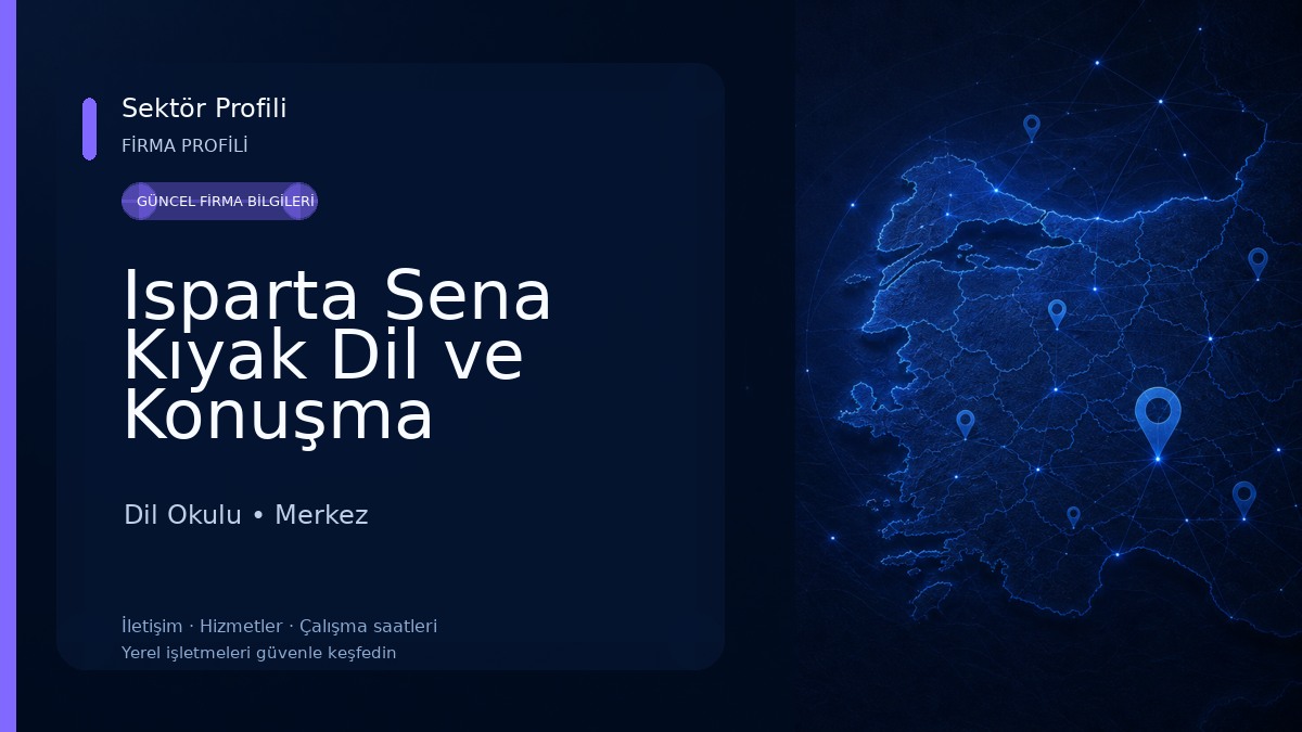 Isparta Sena Kıyak Dil ve Konuşma Terapisti Dil Okulu