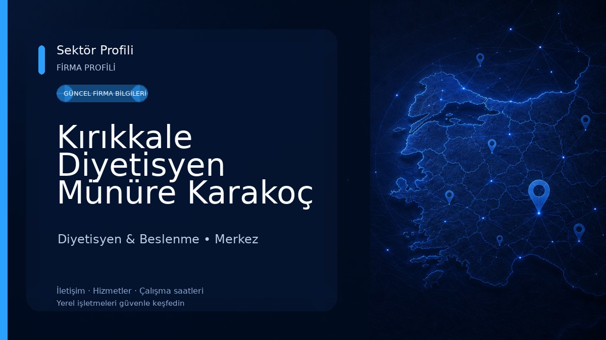 Kırıkkale Diyetisyen Münüre Karakoç Özel Sağlık Meslek Hizmet Birimi