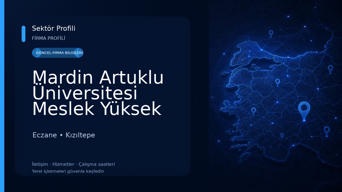 Mardin Artuklu Üniversitesi Meslek Yüksek Okulu Eczane