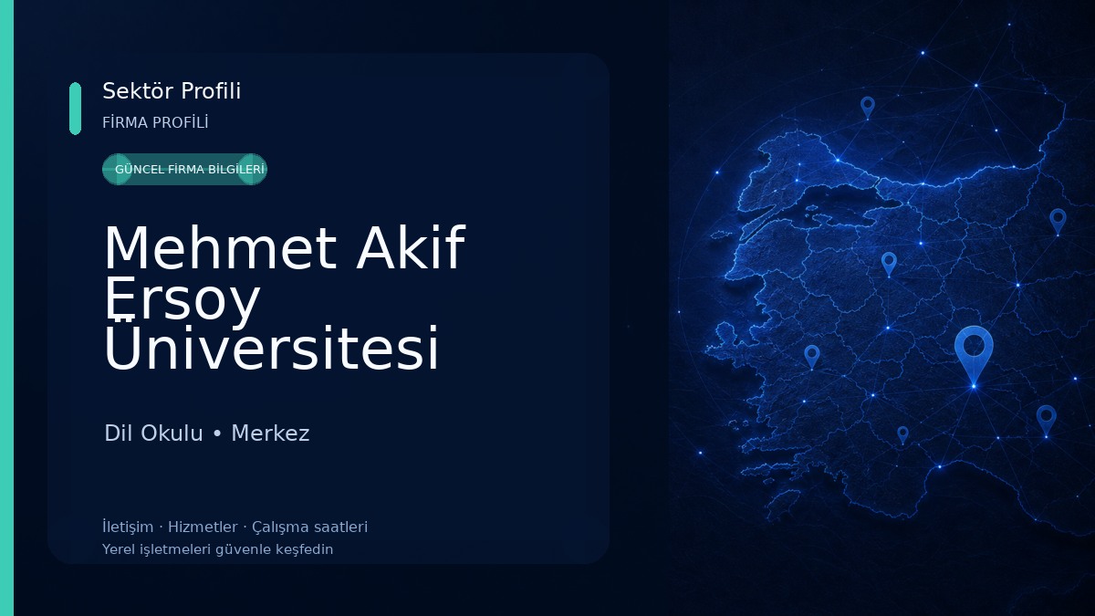 Mehmet Akif Ersoy Üniversitesi Yabancı Diller Yüksekokulu Dil Okulu