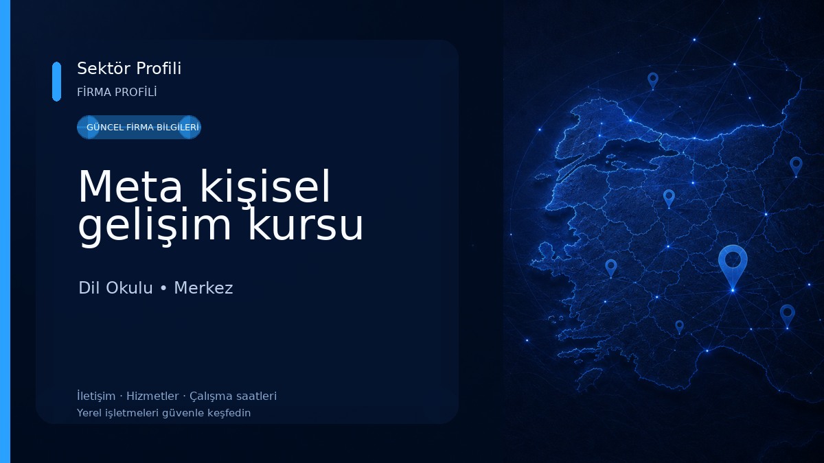 Meta kişisel gelişim kursu Dil Okulu