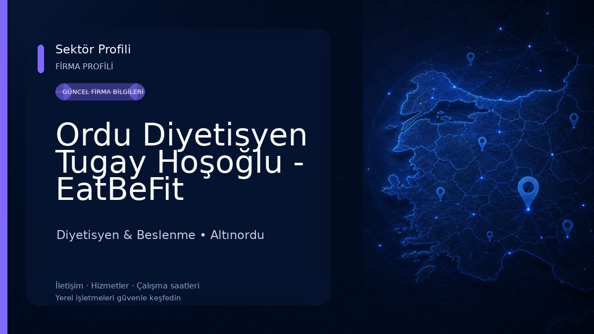 Ordu Diyetisyen Tugay Hoşoğlu - EatBeFit Diyetisyen & Beslenme