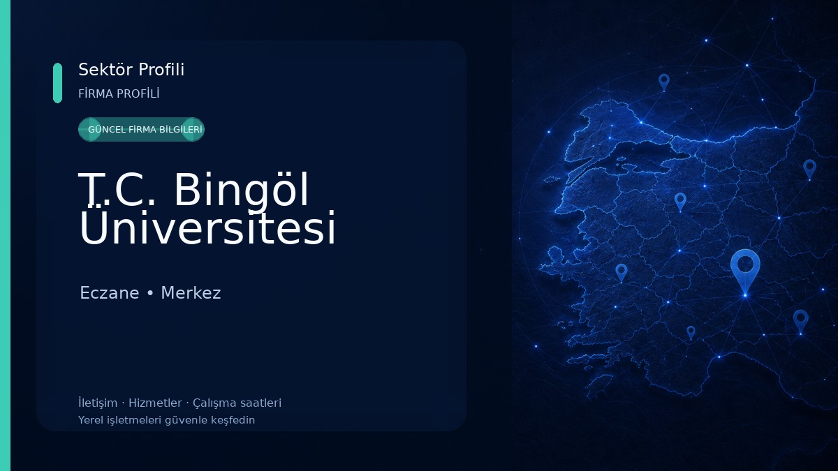 T.C. Bingöl Üniversitesi Eczane