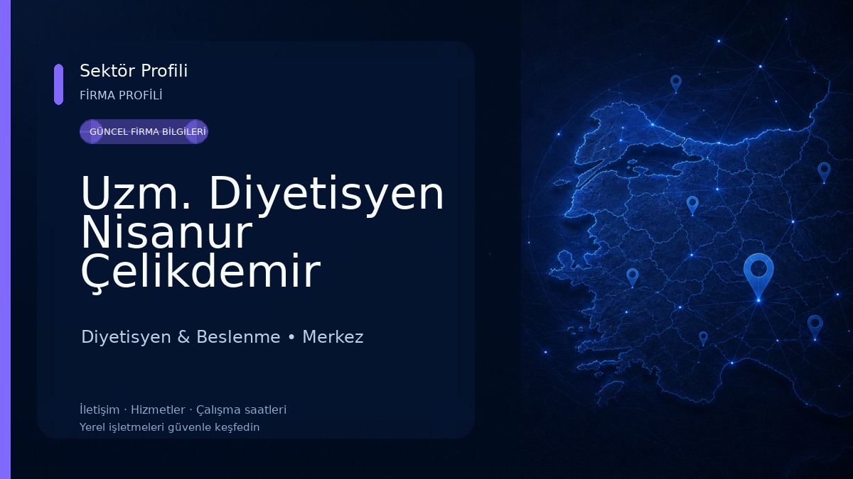 Uzm. Diyetisyen Nisanur Çelikdemir Diyetisyen & Beslenme