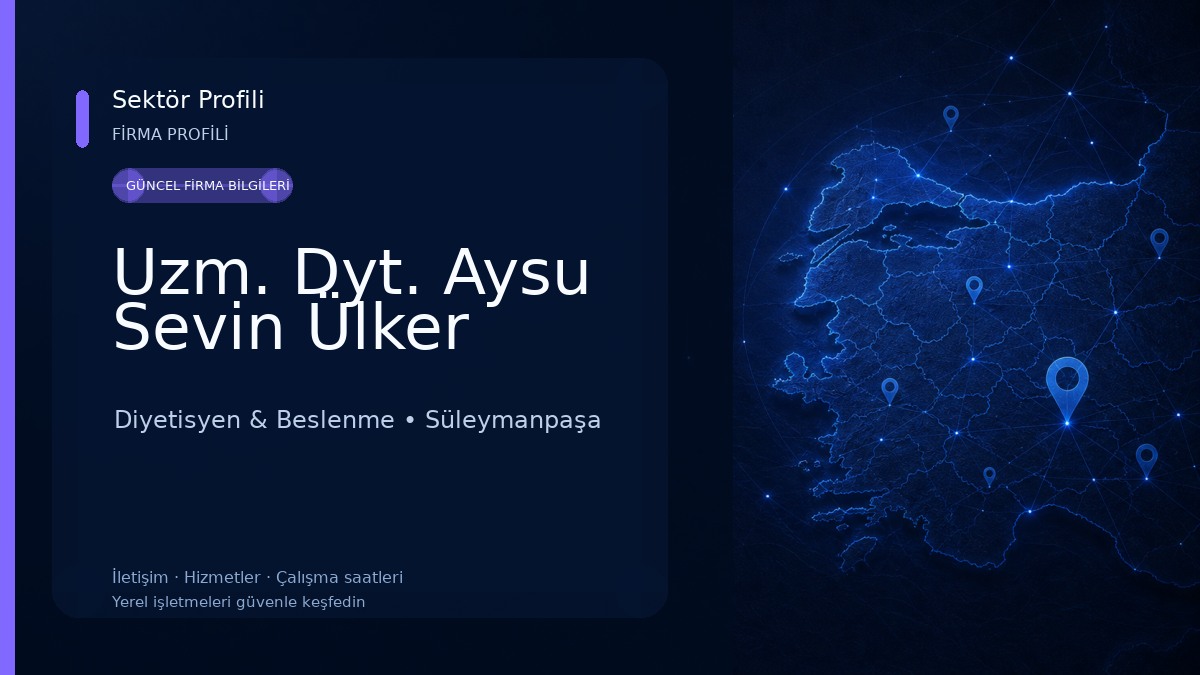 Uzm. Dyt. Aysu Sevin Ülker Diyetisyen & Beslenme