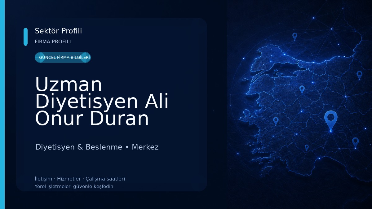 Uzman Diyetisyen Ali Onur Duran