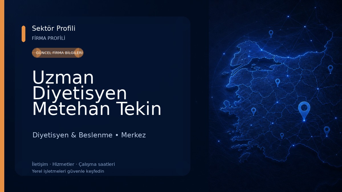 Uzman Diyetisyen Metehan Tekin Diyetisyen & Beslenme