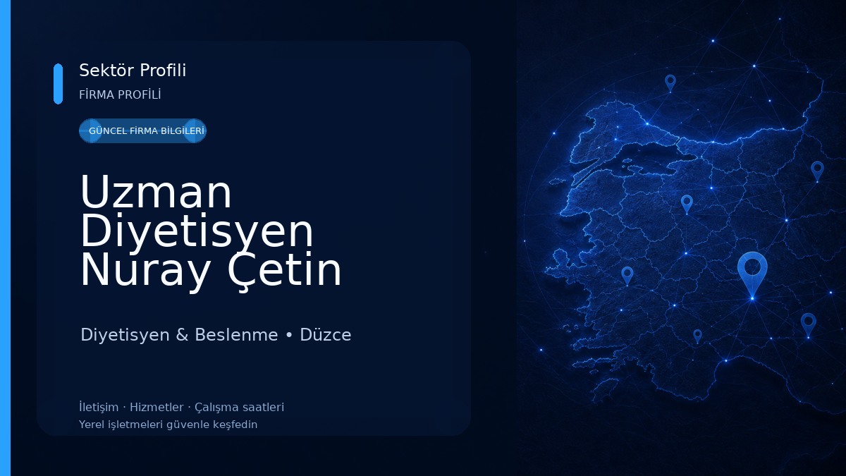 Uzman Diyetisyen Nuray Çetin Özel Sağlık Hizmet Birimi Diyetisyen & Beslenme