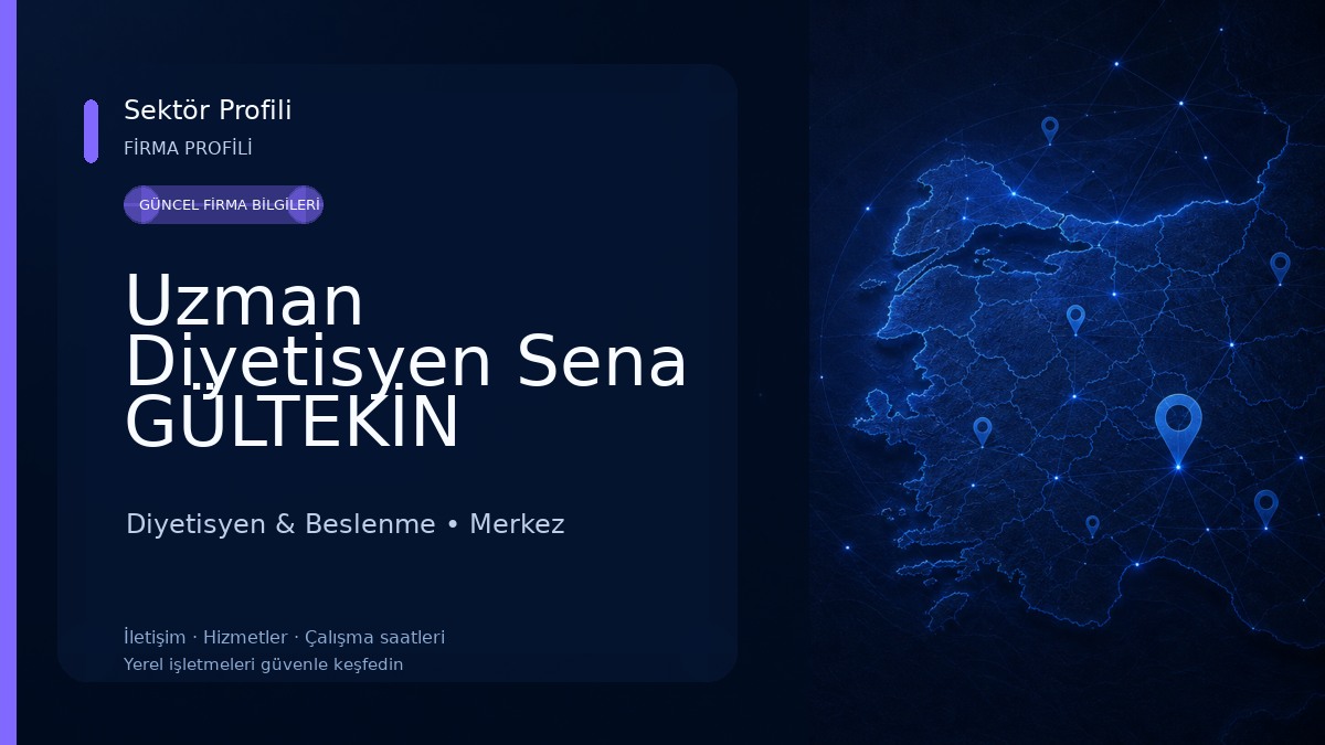 Uzman Diyetisyen Sena GÜLTEKİN Diyetisyen & Beslenme
