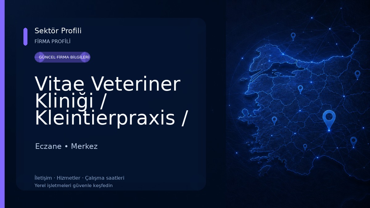 Vitae Veteriner Kliniği / Kleintierpraxis / Pet Clinic