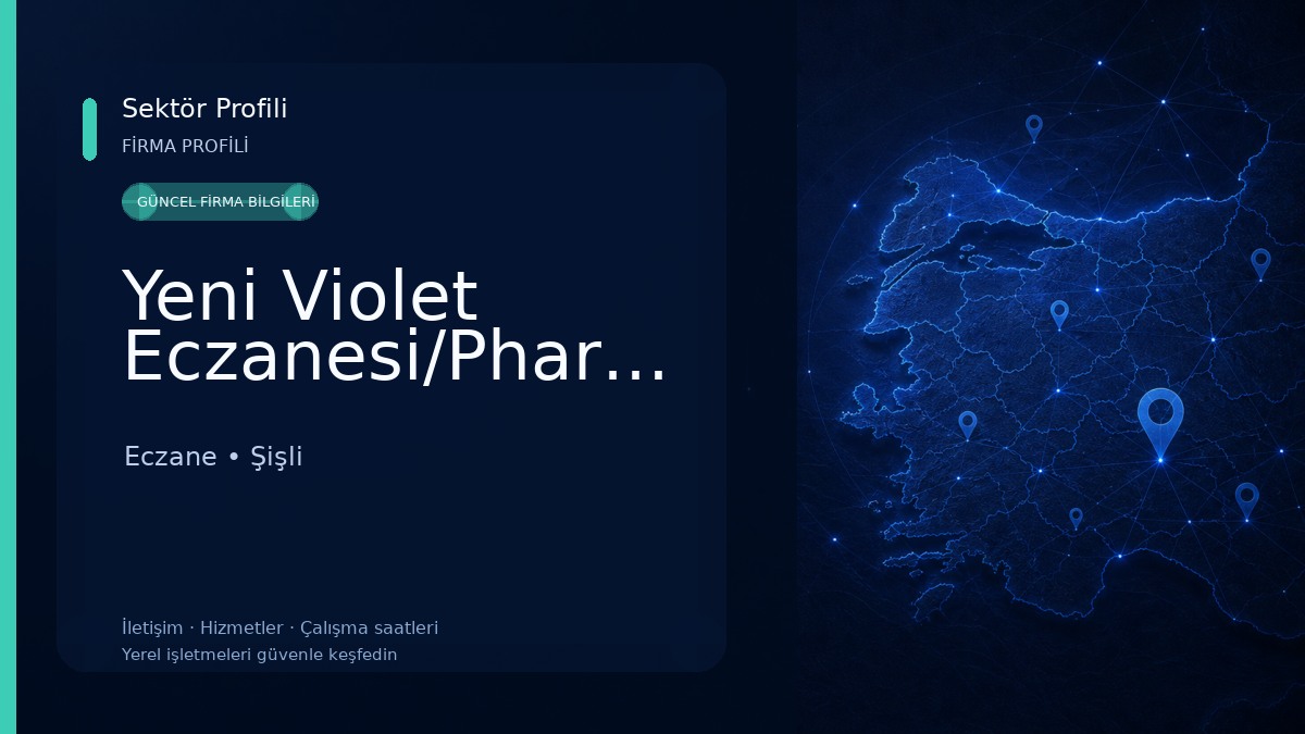 Yeni Violet Eczanesi/Pharmacy/صيدلية/Anteka